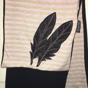 Soft scarf embroiled detail Made in Portland, OR